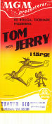 Tom och Jerry 1955 poster Mel Blanc Joseph Barbera Animerat Från TV