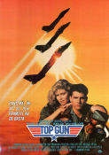 Top Gun 1986 poster Tom Cruise Kelly McGillis Val Kilmer Tony Scott Flyg