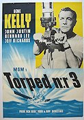 Torped nr 3 1954 poster Gene Kelly John Justin Bernard Lee John Boulting Affischkonstnär: Bommelin Krig