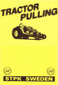 Tractor pulling JUF STPK Sweden 1990 affisch Bilar och racing