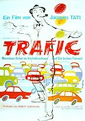 Trafic 1971 poster Marcel Fraval Jacques Tati Bilar och racing