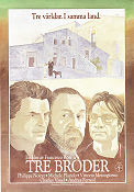 Tre bröder 1981 poster Philippe Noiret Michele Placido Vittorio Mezzogiorno Francesco Rosi Konstaffischer