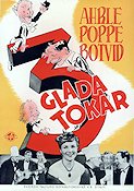 Tre glada tokar 1942 poster Elof Ahrle Nils Poppe John Botvid