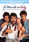 Tre män och en baby 1987 poster Tom Selleck Steve Guttenberg Ted Danson Leonard Nimoy Barn