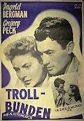 Trollbunden 1945 poster Ingrid Bergman Gregory Peck Michael Chekhov Alfred Hitchcock