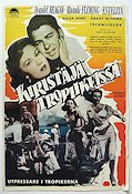 Tropic Zone 1953 poster Ronald Reagan Rhonda Fleming Affischen från: Finland