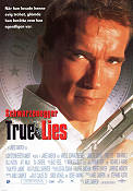 True Lies 1994 poster Arnold Schwarzenegger Jamie Lee Curtis Tom Arnold James Cameron Vapen