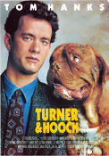 Turner and Hooch 1989 poster Tom Hanks Mare Winningham Craig T Nelson Roger Spottiswoode Hundar