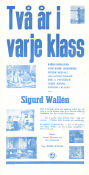 Två år i varje klass 1938 poster Björn Berglund Sigurd Wallén