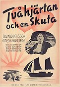 Två hjärtan och en skuta 1932 poster Birgit Sergelius Edvard Persson Skepp och båtar