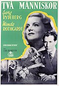 Två människor 1945 poster Georg Rydeberg Wanda Rothgardt Carl Dreyer Danmark