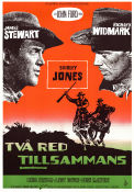 Två red tillsammans 1961 poster James Stewart Richard Widmark Shirley Jones John Ford