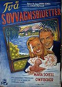 Två sovvagnsbiljetter 1955 poster Maria Schell Tåg
