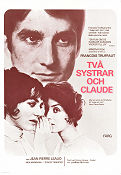 Två systrar och Claude 1971 poster Jean-Pierre Léaud Francois Truffaut