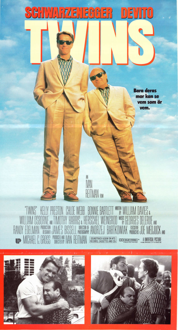 Twins 1988 poster Arnold Schwarzenegger Danny de Vito Kelly Preston Ivan Reitman