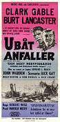 Ubåt anfaller 1958 poster Clark Gable Burt Lancaster Jack Warden Robert Wise Skepp och båtar