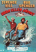 Udda eller jämnt 1978 poster Terence Hill Bud Spencer Sergio Corbucci Fiskar och hajar Skepp och båtar