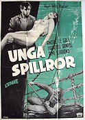 Unga spillror 1949 poster André Le Gall Francoise Arnoul Affischkonstnär: Wigforss Dykning