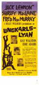 Ungkarlslyan 1960 poster Jack Lemmon Shirley MacLaine Fred MacMurray Billy Wilder