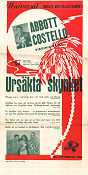 Ursäkta skynket 1942 poster Abbott and Costello Virginia Bruce Erle C Kenton