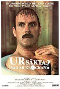 Ursäkta vad är klockan 1986 poster John Cleese Penny Leatherbarrow Howard Lloyd-Lewis Christopher Morahan Klockor
