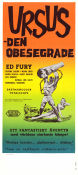 Ursus den obesegrade 1961 poster Ed Fury Cristina Gaioni Moira Orfei Carlo Campogalliani