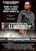 U.S. Marshals 1998 poster Tommy Lee Jones Wesley Snipes Robert Downey Jr Stuart Baird Tåg Poliser