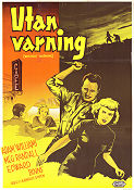 Utan varning 1952 poster Adam Williams Meg Randall Arnold Laven Film Noir