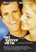 Vad kvinnor vill ha 2000 poster Helen Hunt Mel Gibson Marisa Tomei Nancy Meyers