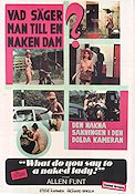 Vad säger man till en naken dam 1970 poster Joie Addison Laura Huston Martin Meyers Allen Funt Dokumentärer