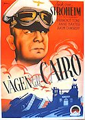 Vägen till Cairo 1944 poster Erich von Stroheim Billy Wilder Eric Rohman art