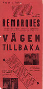 Vägen tillbaka 1937 poster John King James Wahle Text: Erich Maria Remarque Krig