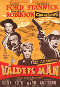 Våldets män 1954 poster Glenn Ford Edward G Robinson Barbara Stanwyck Dianne Foster Rudolph Maté