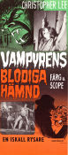 Vampyrens blodiga hämnd 1967 poster Christopher Lee Samuel Gallu
