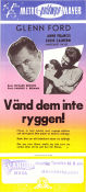 Vänd dem inte ryggen 1955 poster Glenn Ford Anne Francis Sidney Poitier Richard Brooks Rock och pop