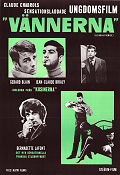 Vännerna 1958 poster Gérard Blain Jean-Claude Brialy Michele Méritz Claude Chabrol