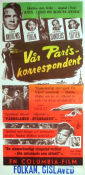 Vår Paris-korrespondent 1952 poster Dana Andrews Robert Parrish