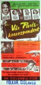 Vår Paris-korrespondent 1952 poster Dana Andrews Märta Torén George Sanders Robert Parrish