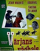 Värjans våghals 1959 poster Jean Marais Bourvil Sabine Sesselmann André Hunebelle Svärd och sandal
