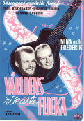 Världens rikaste flicka 1958 poster Poul Reichhardt Nina van Pallandt Frederik van Pallandt Lau Lauritzen Danmark