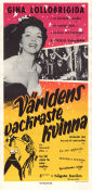 Världens vackraste kvinna 1955 poster Gina Lollobrigida Vittorio Gassman Robert Alda Robert Z Leonard