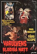 Varulvens blodiga natt 1970 poster Paul Naschy Affischkonstnär: Walter Bjorne Spanien