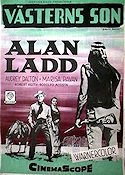 Västerns son 1954 poster Alan Ladd Audrey Dalton Marisa Pavan Delmer Daves