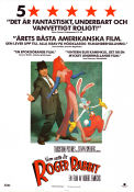 Vem satte dit Roger Rabbit 1988 poster Bob Hoskins Christopher Lloyd Joanna Cassidy Robert Zemeckis Animerat