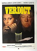 Verdict 1974 poster Jean Gabin Sophia Loren Julien Bertheau André Cayatte