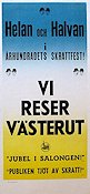 Vi reser västerut 1937 poster Helan och Halvan