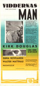 Viddernas man 1962 poster Kirk Douglas David Miller