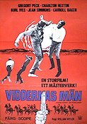 Viddernas män 1959 poster Gregory Peck Charlton Heston