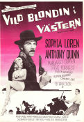 Vild blondin i västern 1960 poster Sophia Loren Anthony Quinn