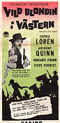 Vild blondin i västern 1960 poster Sophia Loren Anthony Quinn Margaret O´Brien George Cukor